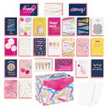 American Greetings 25-Count Verjaardagskaartenassortiment voor haar met enveloppen, zegels en opbergdoos (Fierce and Fabulous)