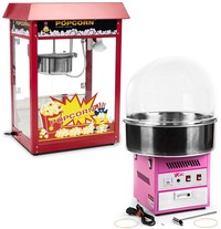Royal Catering Popcornmachine en suikerspinmachine set - 1600 W / 1200 W - niesbeschermer