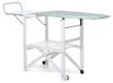 Icecat Table à repasser, pliable, en bois, 178x50 cm, blanche