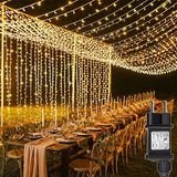 Merkloos Kerstverlichting Lichtgordijn 6 m x 3 m 600 leds Warm wit licht
