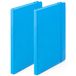 Merkloos Bellatio Decorations Hard Cover notitieboekje - 2x - opschrijfboekje Master - A5 - lichtblauw - 15 x 21 cm - elastiekband