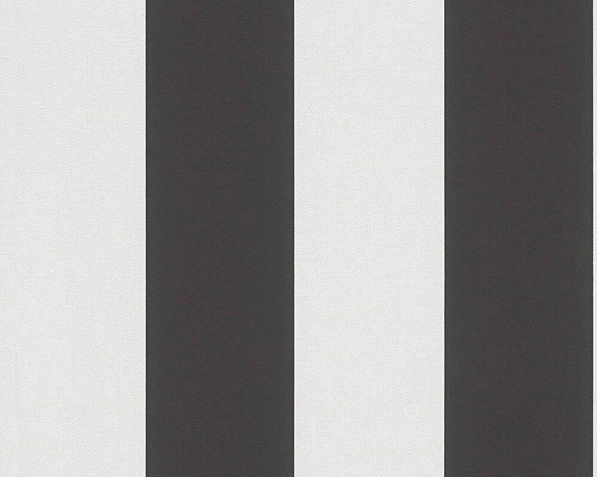 A.S. Création Zwart/Wit Strepen Behang - AS Creation Elegance 3