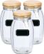 Zeller Weckpotten/inmaakpotten - 6x - 1.85L - glas - met beugelsluiting - incl. etiketten