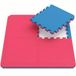 Omnideal GmbH & Co.KG 4,8m² Tapis de fitness professionnel - Épaisseur 2cm - Set de 12 tapis d'entraînement 63x63cm - Protection de sol - Bleu