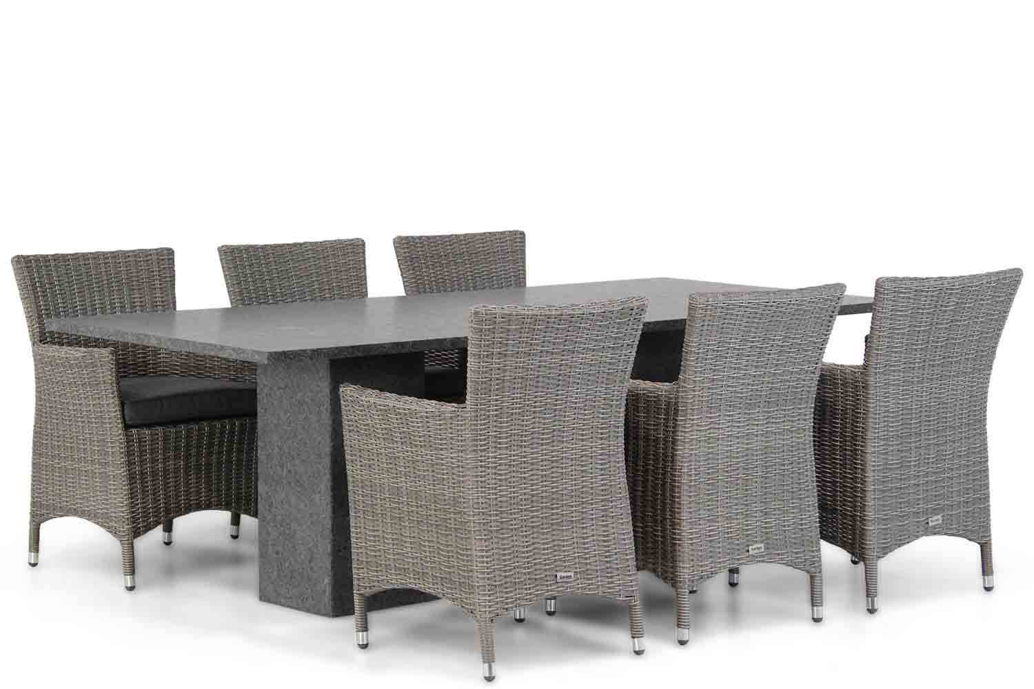 Garden Collections Dublin/Graniet 220 cm dining tuinset 7-delig