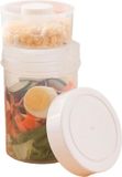 Sans marque Pots à salade - Récipients repas - Préparation repas - Conception séparée portable - 750 ml capacité