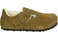 Birkenstock LONDON SHEARLING SUEDE LEATHER - Dames pantoffels Heren pantoffels - Cognac - Maat 44