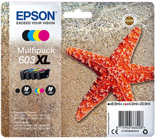 Epson 603XL - Multipack - Ink Cartridge - Black, Cyan, Magenta, Yellow