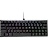 Cooler Master SK620 Bedraad gaming toetsenbord - Compacte 60% lay-out, Platte mechanische toetsen, RGB-verlichting per toets, directe sneltoetsen, MacOS/Windows compatibel - Space Grey, FR lay-out