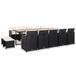 vidaXL 11-delige Tuinset met kussens poly rattan zwart