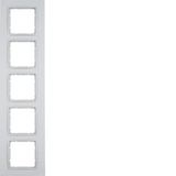 Hager B7 – frame 5 elementen aluminium mat