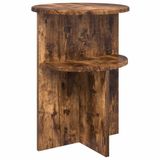 vidaXL Bijzettafel Gerookt eiken Ø 39,5 x 55 cm Bewerkt hout