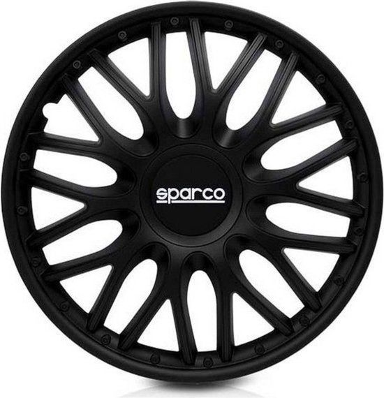 Sparco SPC1696BK Rome Wheel Trims Black 16-Inch Set of 4