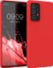 kwmobile telefoonhoesje geschikt voor Samsung Galaxy A52 / A52 5G / A52s 5G - Hoesje voor smartphone - Back cover in neon rood