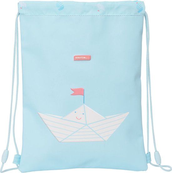 Safta Ship - Rugtas met Koordjes - Blauw - 12 l