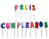 Atosa 50756 kaars 9,50 x 17 x 2 cm, Happy Birthday, meerkleurig