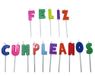 Atosa 50756 kaars 9,50 x 17 x 2 cm, Happy Birthday, meerkleurig