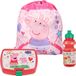 Peppa Pig lunchbox set voor kinderen - 3-delig - roze - kunststof - incl. gymtas/schooltas