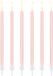 PartyDeco Verjaardagskaarsjes licht roze (12 stuks)