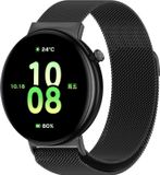 Wigento Honor Vervangingsband voor de Honor Watch Fit Milan, metalen staal mesh, met magnetische sluiting, zwart