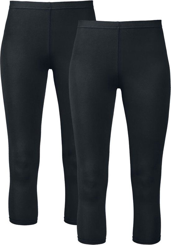 R.E.D. by EMP R.E.D. Rock-Engineered Design Zwarte 7/8 legging in een dubbele verpakking - Dames - 3XL