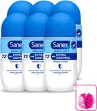 Sanex 6 x Deo Roll-on Dermo Extra Control - 53 ml