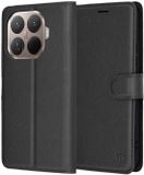 Techsuit Hoesje geschikt voor Xiaomi 15T Pro - Leather Folio Book Wallet Case - Zwart