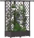 vidaXL Verhoogd bed met trellis en dak bruin 124 x 40 x 121 cm PP