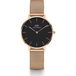 Daniel Wellington Montre pour femme DW00100161, boîtier en acier inoxydable, bracelet en métal