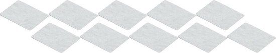 Pichler Scharnierplaat Rechthoekig Vlies 25 x 20 mm - 10 stuks - Kleurloos