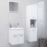 Maison Exclusive - Ensemble de meubles de salle de bain blanc en bois composite