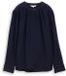 Tom Tailor - Crinkle blouse met ruches - Maat 46 - sky captain blue
