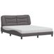vidaXL Lit avec matelas "Hvar" Similicuir Gris 180x200 cm