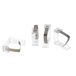 Gerim Pince nappe - 4 pièces - transparent et inox - 4,5 x 4,5 cm