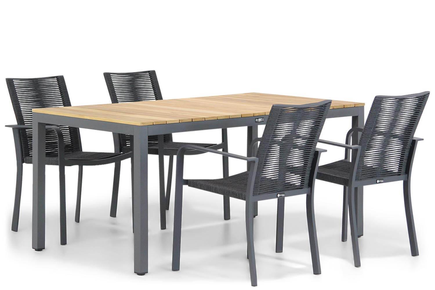 Santika Furniture Santika Annisa/Mazzarino 160 cm dining tuinset 5-delig