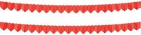 Merkloos / Sans marque Boland Hartjes slinger - 2x - rood - 4 meter - papier - valentijnsdag