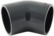 PVC coude 45 degrés - 50mm