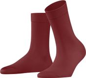 FALKE Cotton Touch eenkleurig katoen sokken dames rood - maat 35-38