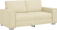 vidaXL Loveseat Crème Kunstleer 180 cm
