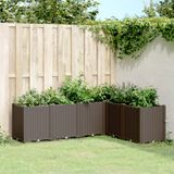vidaXL Plantenbak 160x120x53 cm polypropeen bruin