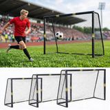 But de football 240 cm cadre en inox thermolaqué filet PE ancres au sol résistant aux intempéries