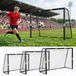 But de football 240 cm cadre en inox thermolaqué filet PE ancres au sol résistant aux intempéries