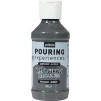 Pebeo Pouring Experiences - Verf - acrylverf - donkergrijs - glanzend - 118 ml