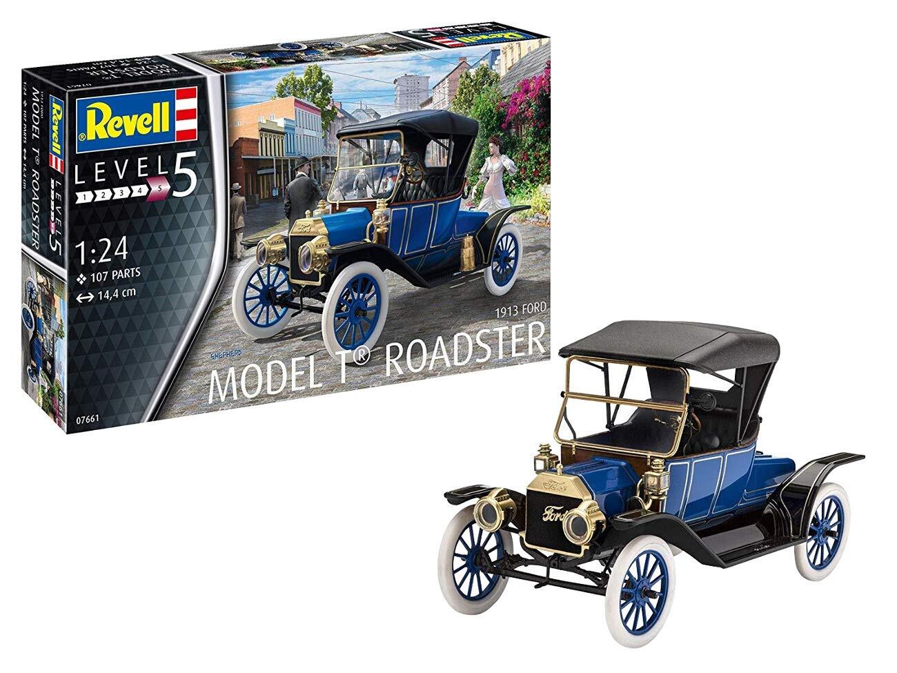 Revell Modelbouwset Ford T Model Roadster 1:24 Blauw 107-delig