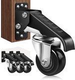 Merkloos Zwenkwielen - Intrekbare en Zijdelings Gemonteerde Wielen - 320 kg Capaciteit (Set van 4)