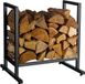 Merkloos / Sans marque Relaxdays Brandhoutrek - Metaal - Zwart - 62 x 60 x 49 cm