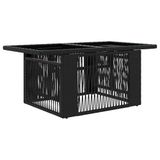 vidaXL Tuinstafel met opklapbare functie Zwart 100 x 55 x 37 cm