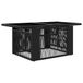 vidaXL Tuinstafel met opklapbare functie Zwart 100 x 55 x 37 cm