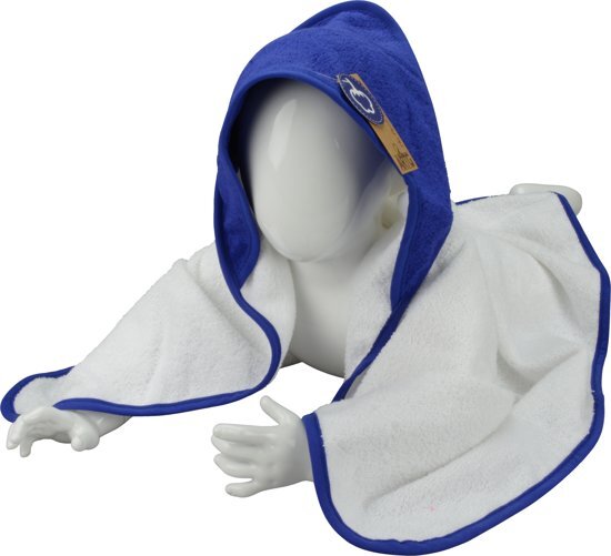 - A&R Babiezzâ„¢ Babycape 100% Katoen Wit/Koningsblauw