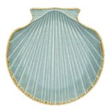 Madam Stoltz ontbijtbord schelp blauw (Ø20 cm)